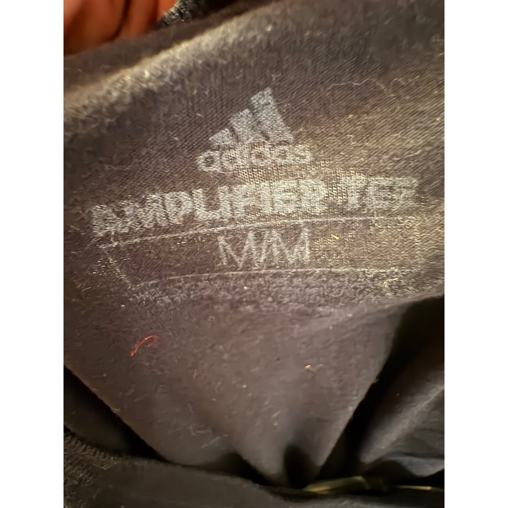 Adidas Amplified Tee Womens Medium Black White Graphic Logo Short Sleeve T-Shirt - Picture 4 of 4